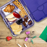 Eazy Kids Outer Space 6/4 Convertible Bento Lunch Box With Sandwich Cutter Set - Blue