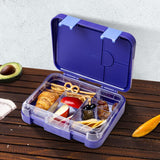 Eazy Kids Outer Space 6/4 Convertible Bento Lunch Box With Sandwich Cutter Set - Blue