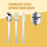 Eazy Kids Stainless Steel Cutlery Set With Yellow Silicone Case - 3PCs