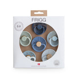 Frigg Round Latex Baby Pacifier 0M-6M Pack of 6 Endless Sea - Size 1