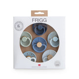Frigg Round Latex Baby Pacifier 6M-18M Pack of 6 Endless Sea - Size 2