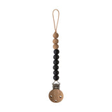 Mushie Pacifier Clips Eva Black - Laadlee