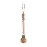 Mushie Pacifier Clips Eva Blush - Laadlee