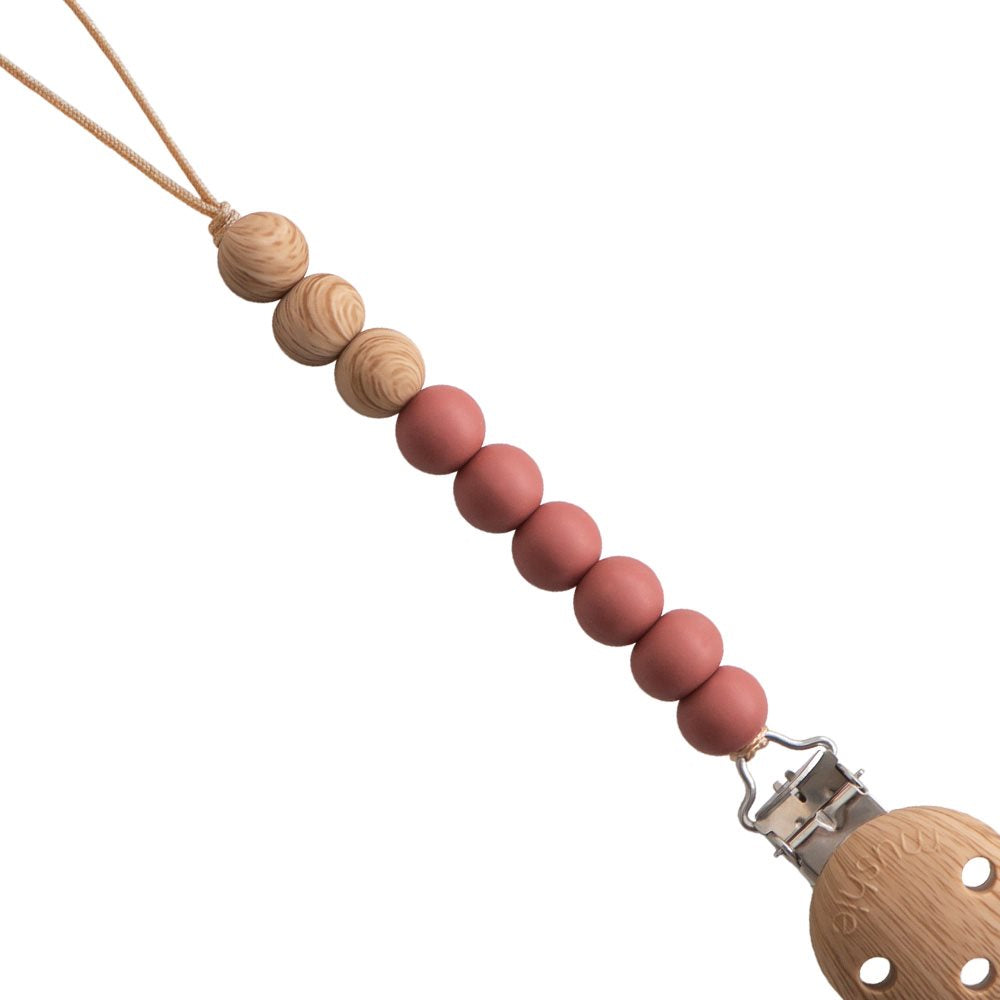 Mushie Pacifier Clips Eva Redwood - Laadlee
