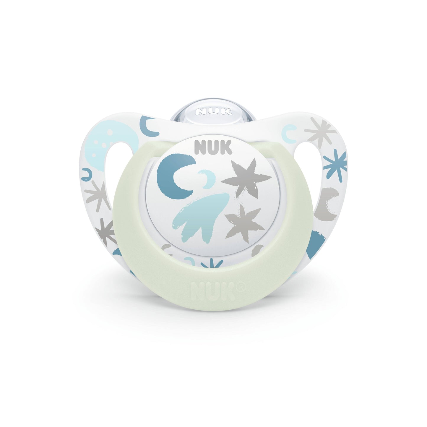 Nuk Star Silicone Soother Day & Night 0m-6m - Pack of 2