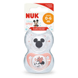 Nuk Disney Mickey Trendline Silicone Soother 0M-6M- Grey