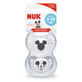 Nuk Disney Mickey Trendline Silicone Soother 6M-18M - Grey