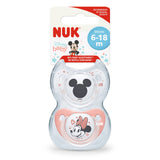 Nuk Disney Mickey Trendline Silicone Soother 6M-18M - Grey