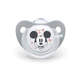Nuk Disney Mickey Trendline Silicone Soother 6M-18M - Grey