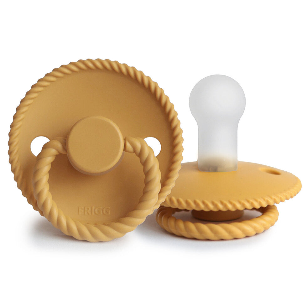 Frigg Rope Latex Baby Pacifier 0-6M, 1Pack, Honey Gold - Size 1 - Laadlee