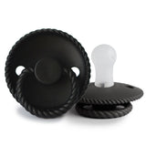 Frigg Rope Latex Baby Pacifier 6M-18M, 1Pack, Jet Black - Size 2 - Laadlee