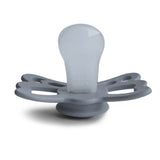 Frigg Butterfly Anatomical Silicone Baby Pacifier 6M-18M, Great Gray - Size 2 - Laadlee