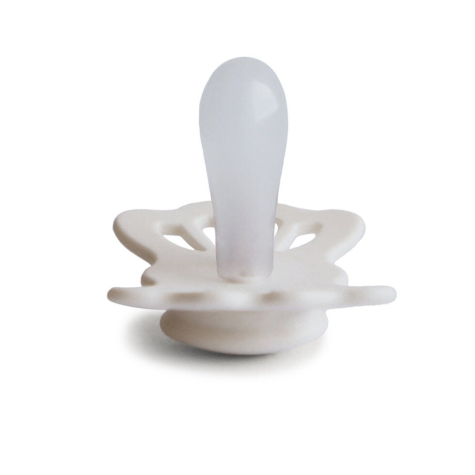 Frigg Lucky Symmetrical Silicone Baby Pacifier 0-6M, Cream - Size 1 - Laadlee