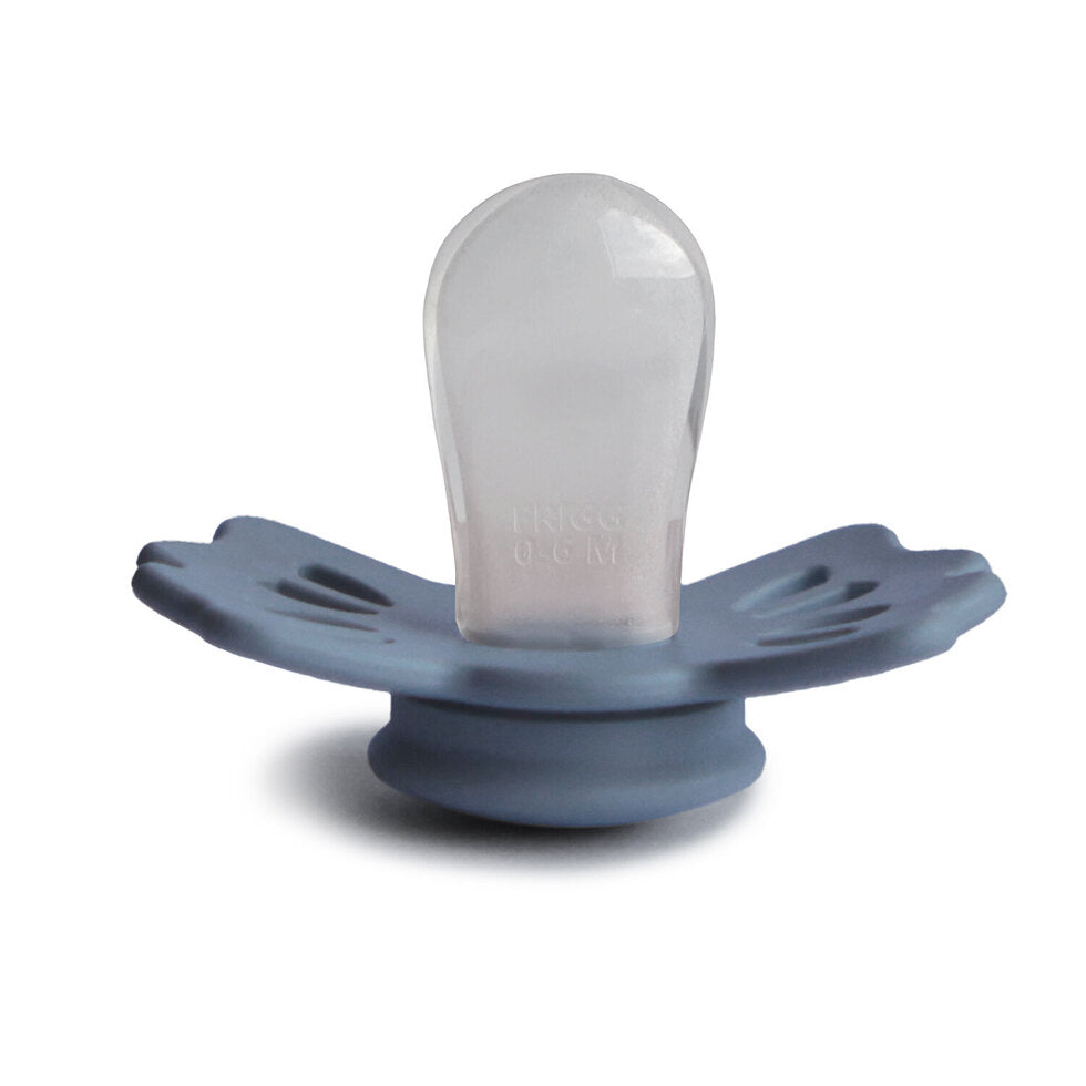Frigg Lucky Symmetrical Silicone Baby Pacifier 0-6M, Slate - Size 1 - Laadlee