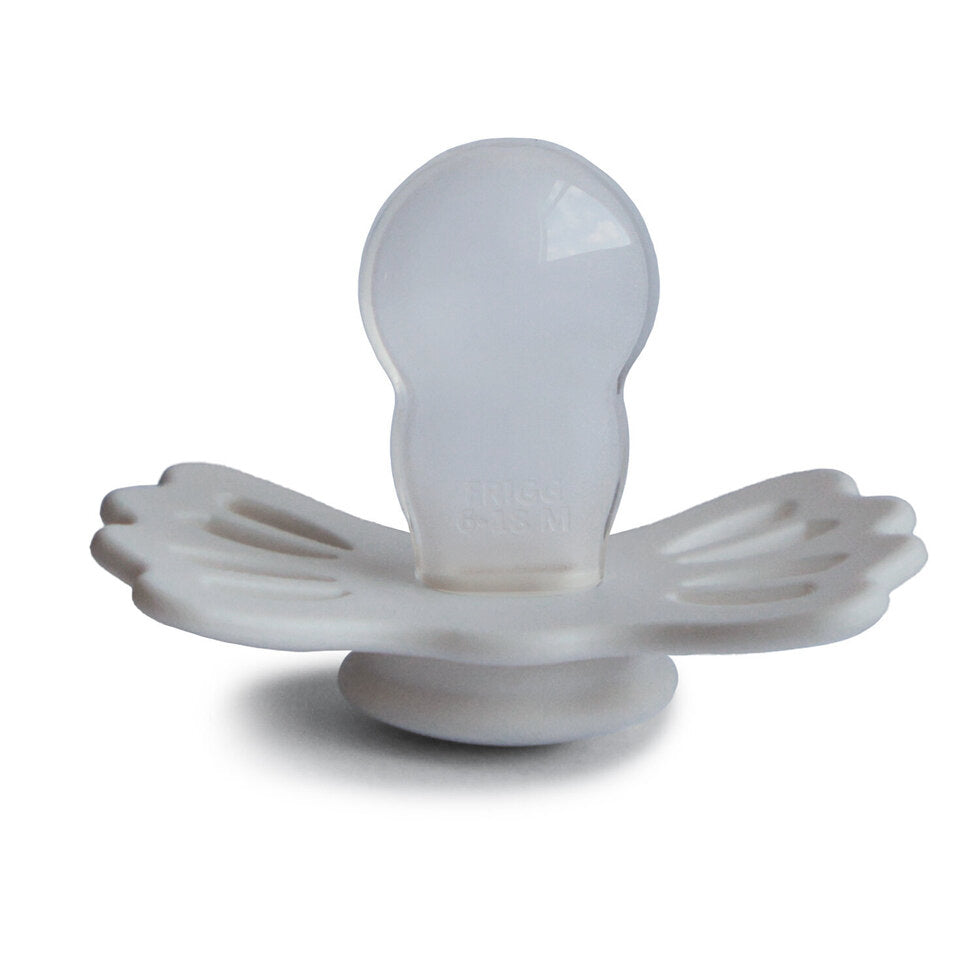 Frigg Lucky Symmetrical Silicone Baby Pacifier 6M-18M, Silver Gray - Size 2 - Laadlee