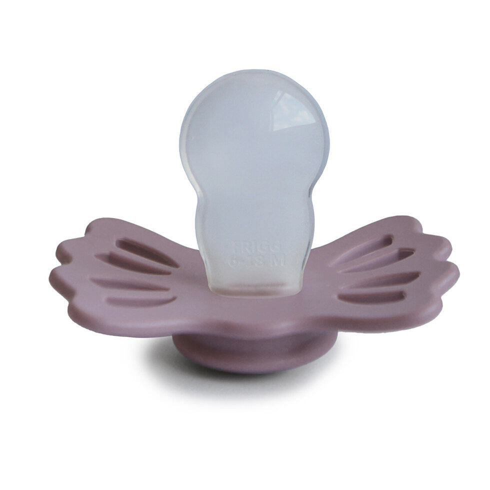 Frigg Lucky Symmetrical Silicone Baby Pacifier 6M-18M, Twillight Mauve - Size 2 - Laadlee