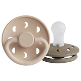 Frigg Moon Phase Silicone Baby Pacifier 0-6M, 2Pack, Croissant/Portobello - Size 1 - Laadlee