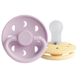 Frigg Moon Phase Silicone Baby Pacifier 0-6M, 2Pack, Pale Daffodil/Soft Lilac - Size 1 - Laadlee