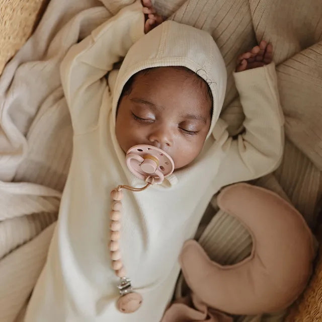 Frigg Moon Phase Silicone Baby Pacifier 6M-18M, 2Pack, Blush/Cream - Size 2 - Laadlee