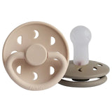 Frigg Moon Phase Silicone Baby Pacifier 6M-18M, 2Pack, Croissant/Portobello - Size 2 - Laadlee