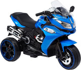 Vespa Kids Power Riding Motorbike with Side Support Wheels 12V - Blue