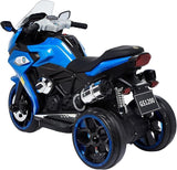 Vespa Kids Power Riding Motorbike with Side Support Wheels 12V - Blue