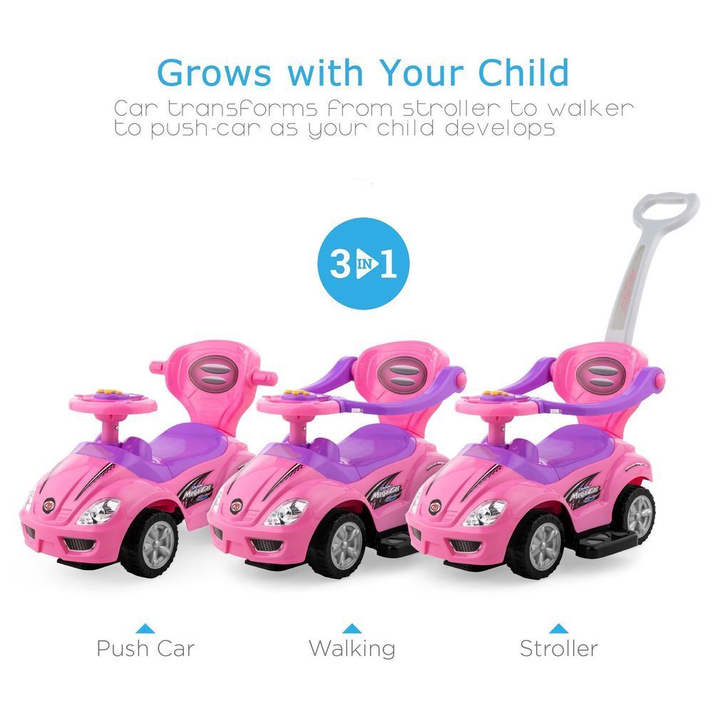 Factual Toys Megacar Canopy Kids 3-in-1 Push Car Pink Online in