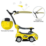 Factual Toys Megacar Canopy Kids 3-in-1 Push Car - Yellow