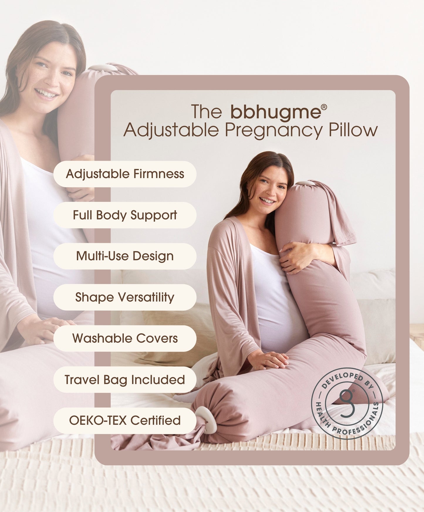 bbhugme - Pregnancy Pillow - Eucalyptus - Laadlee