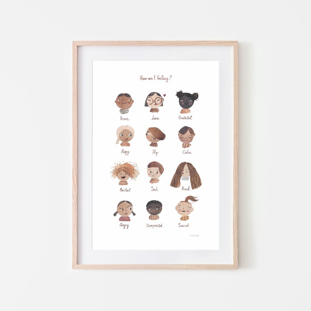 Mushie Poster Medium Feelings - Laadlee
