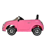 Fiat 500 Childrens Ride-On Electric Car -12V Pink