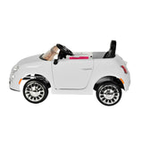 Fiat 500 Childrens Ride-On Electric Car -12V White