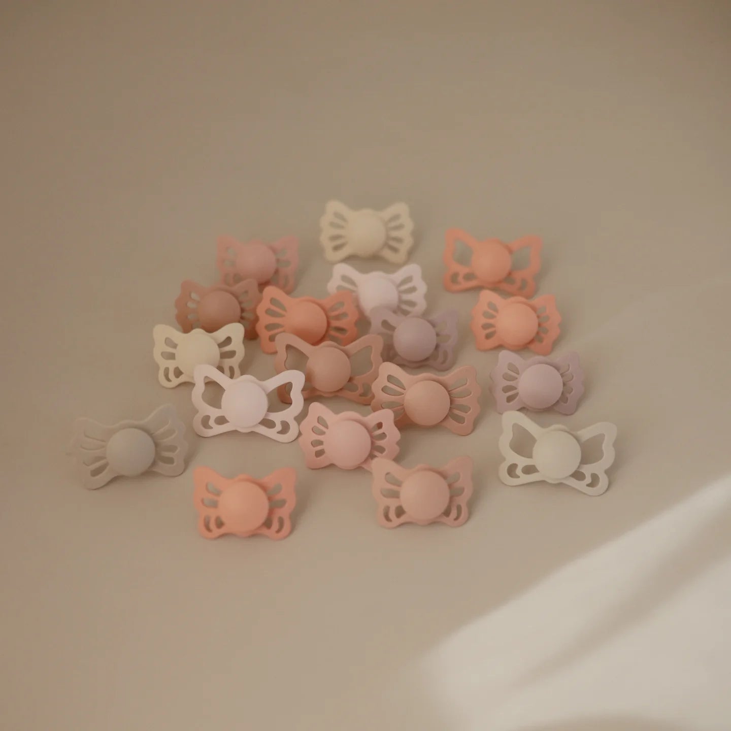 Frigg Lucky Symmetrical Silicone Baby Pacifier 0-6M, Pretty In Peach - Size 1 - Laadlee