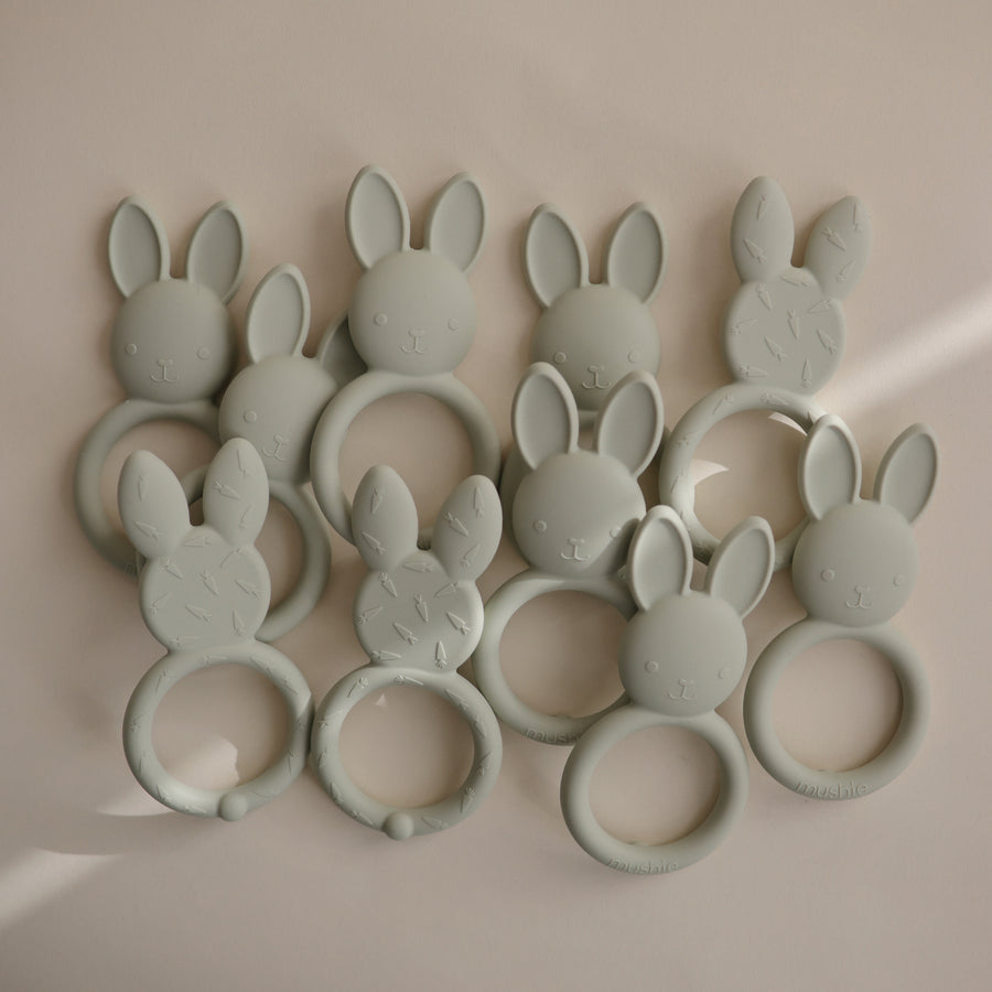 Mushie Teether Bunny Sage - Laadlee