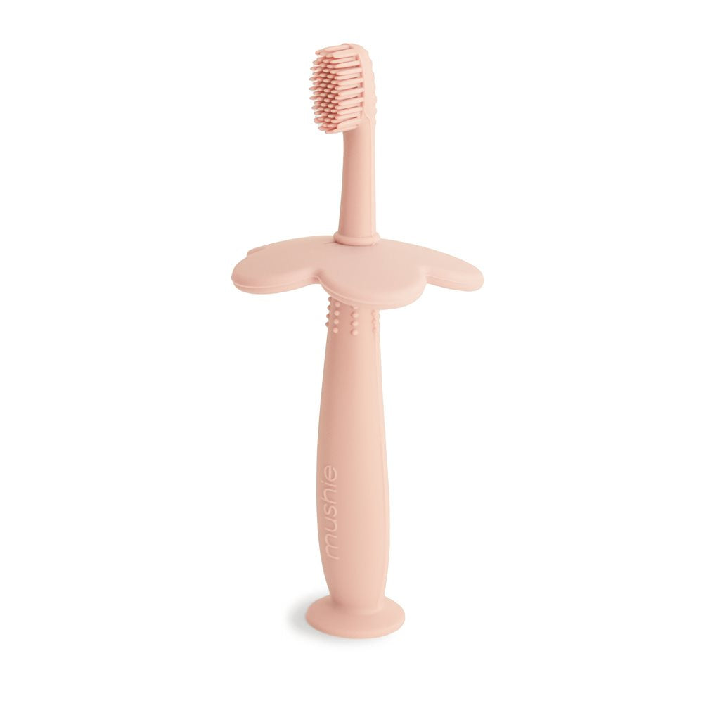 Mushie Flower Training Toothbrush Blush - Laadlee