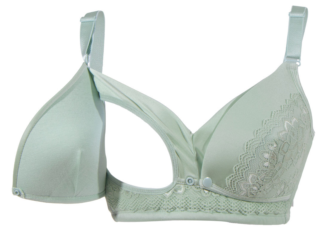 Okus Full Cup Maternity & Nursing Bra - Green - Laadlee