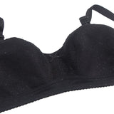 Okus Basic Cotton Maternity & Nursing Bra - Black - Laadlee