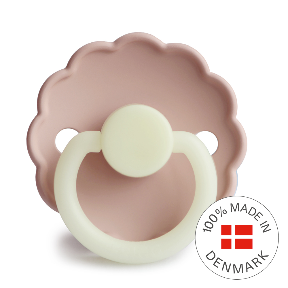 Frigg Daisy Silicone Baby Pacifier 6M-18M, 1Pack, Blush Night - Size 2 - Laadlee