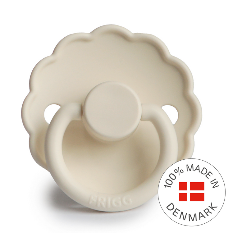 Frigg Daisy Silicone Baby Pacifier 6M-18M, 1Pack, Cream - Size 2 - Laadlee
