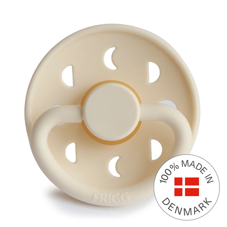 Frigg Moon Phase Latex Baby Pacifier 6M-18M, 1Pack, Cream - Size 2 - Laadlee