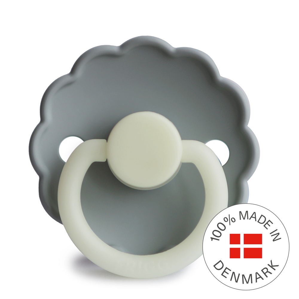 Frigg Daisy Silicone Baby Pacifier 6M-18M, 1Pack, French Gray Night - Size 2 - Laadlee