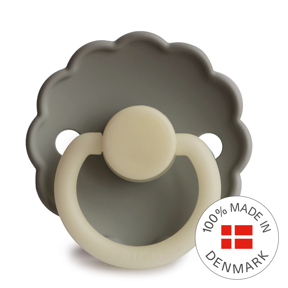 Frigg Daisy Silicone Baby Pacifier 6M-18M, 1Pack, Portobello Night - Size 2 - Laadlee