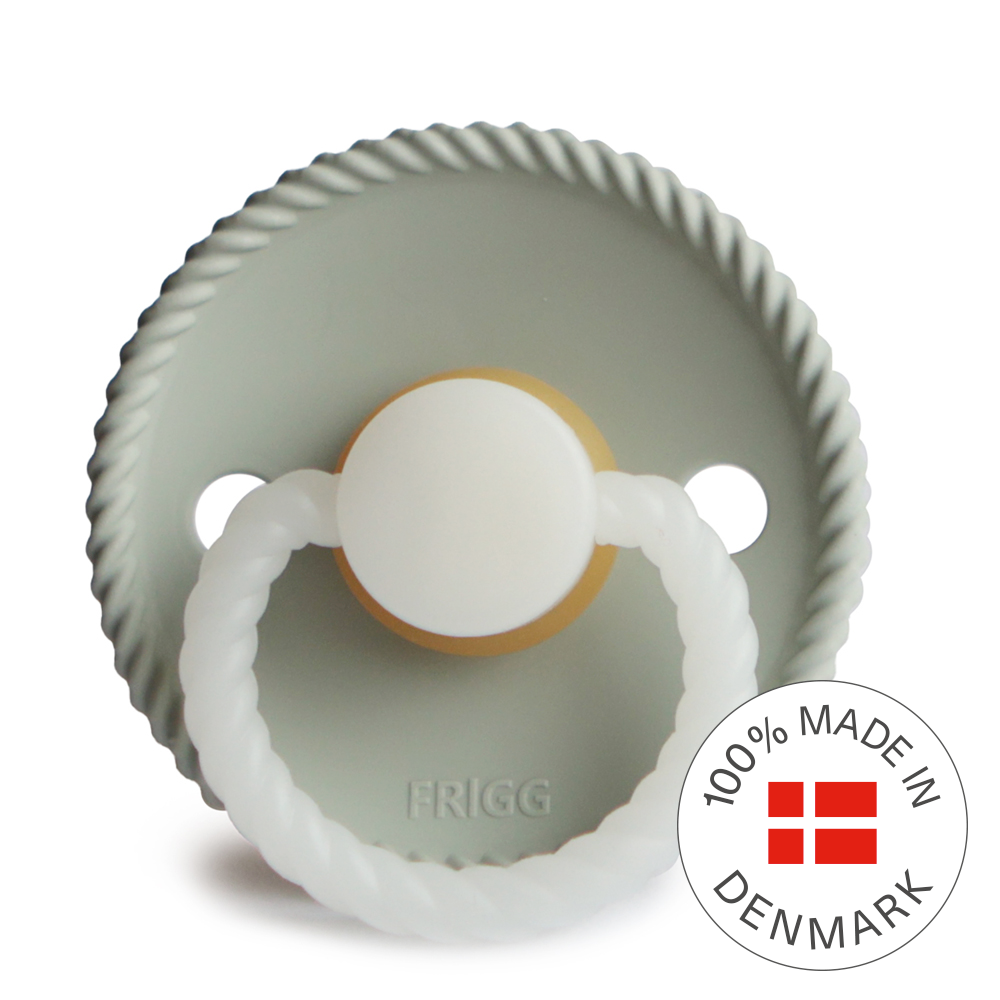 Frigg Rope Latex Baby Pacifier 6M-18M, 1Pack, Sage Night - Size 2 - Laadlee