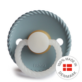 Frigg Rope Latex Baby Pacifier 6M-18M, 1Pack, Stone Blue Night - Size 2 - Laadlee