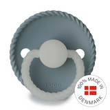 Frigg Rope Silicone Baby Pacifier 0-6M, 1Pack, Stone Blue Night - Size 1 - Laadlee