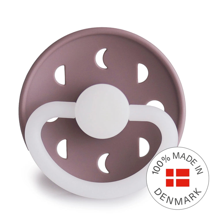 Frigg Moon Phase Silicone Baby Pacifier 6M-18M, 1Pack, Twilight Mauve - Size 2 - Laadlee