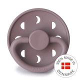 Frigg Moon Phase Silicone Baby Pacifier 0-6M, 1Pack, Twilight Mauve - Size 1 - Laadlee