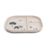 Done By Deer Foodie Compartment Plate Tiny Farm - Sand