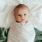 Anvi Baby Bamboo Onesie Dress New Born Gift Set- Girls  - White