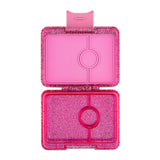 Yumbox 3 Compartments Snack Box - Sparkle Pink Glitter Clear Pink